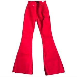Akira NWT Red flare Jeans in a Size Small